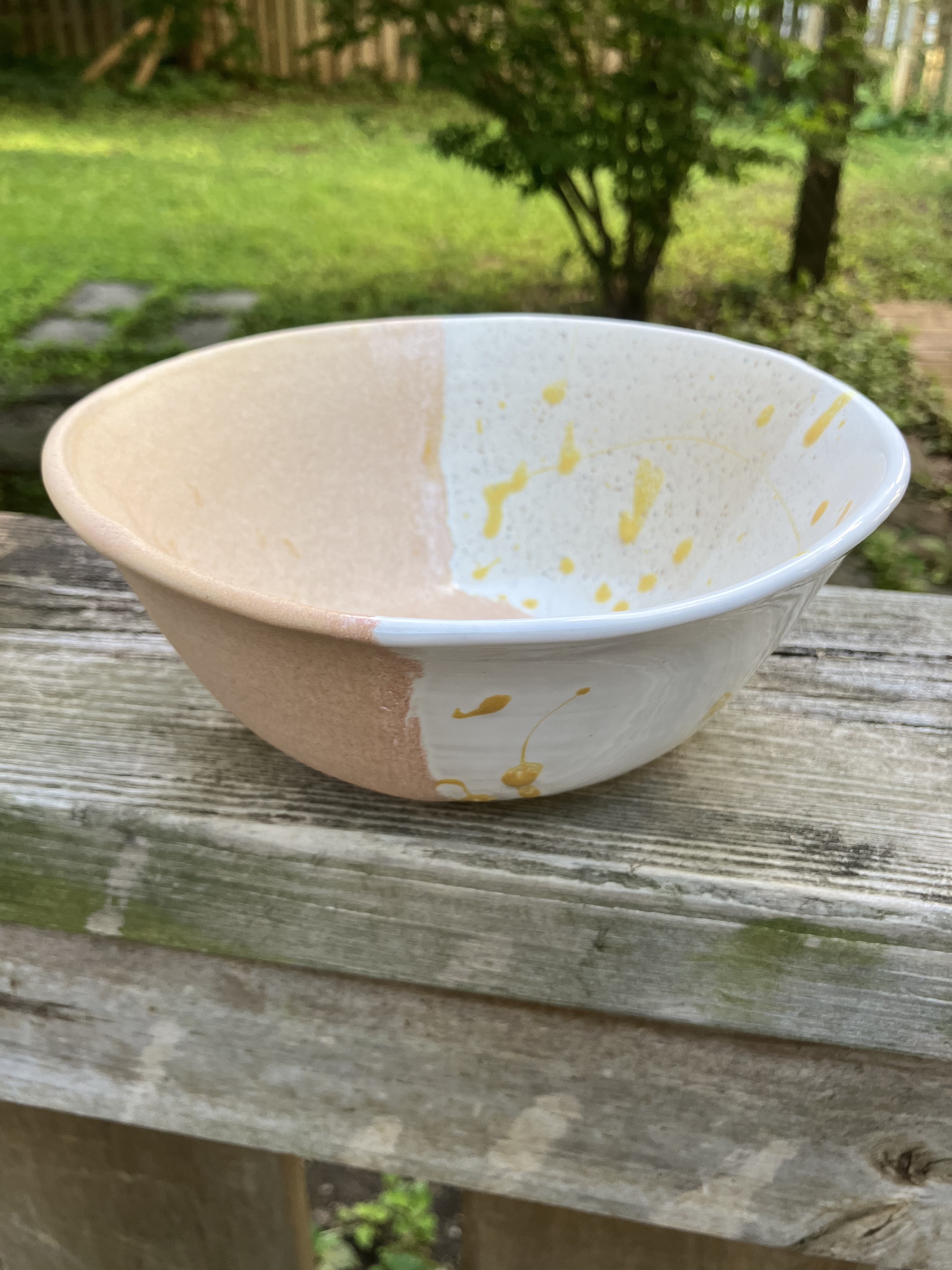 Pink and White Sunshine Splash Bowl